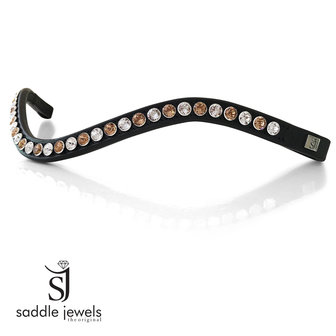 Light Colorado Topaz &amp; Crystal browband - XL