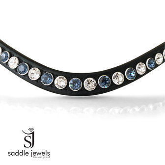 Crystal &amp; Denim Blue browband - XL