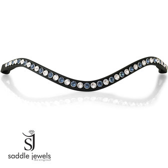 Crystal &amp; Denim Blue browband - XL