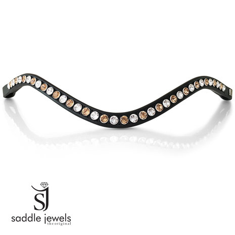 Light Colorado Topaz & Crystal browband - XL