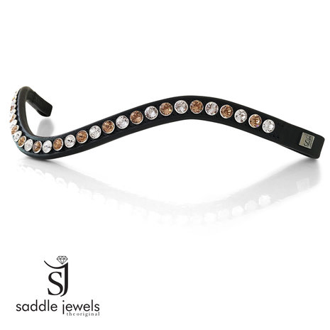 Light Colorado Topaz & Crystal browband - XL