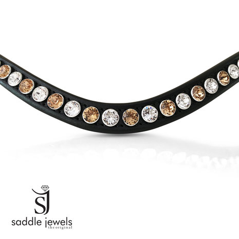 Light Colorado Topaz & Crystal browband - XL