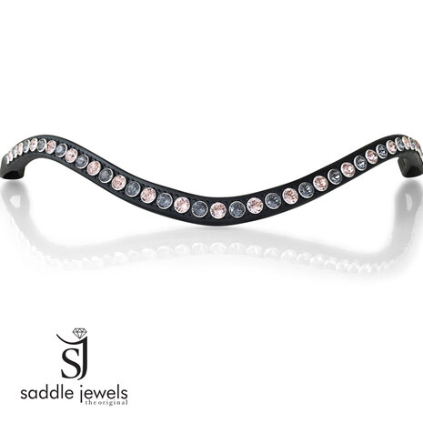 Vintage Rose & Silver Night browband - XL