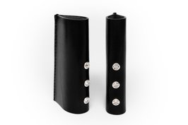 Swarovski beugelriemhoesjes "2x3 steentjes"